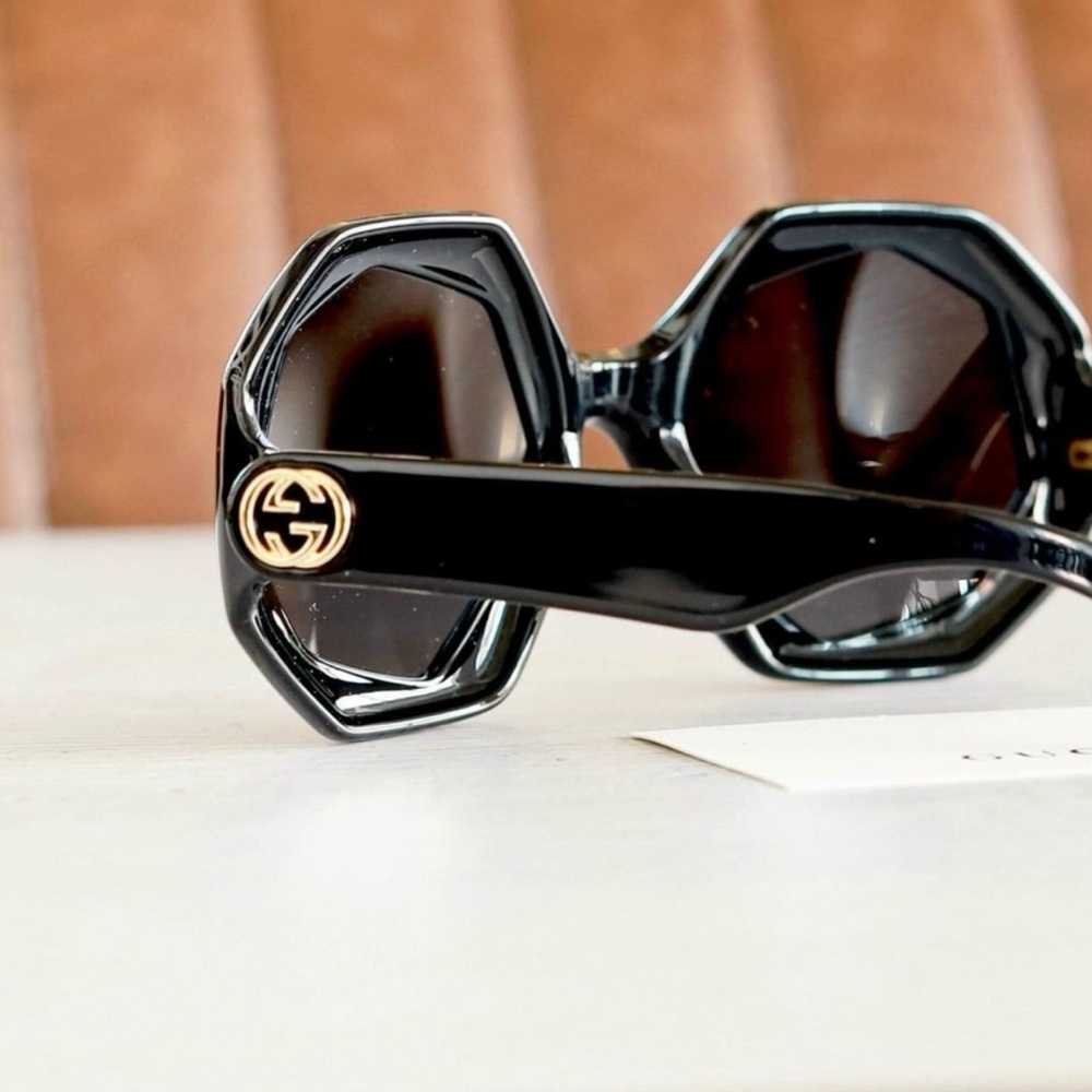 GUCCI Black Round sunglasses - Picture 3 of 10